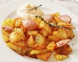 Foto del paso 5 de la receta Patatas cantoneras con ajos fritos al aroma de tomillo