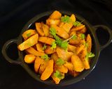 मसाला अरबी आलू (masala arbi aloo recipe in Hindi) रेसिपी चरण 4 फोटो