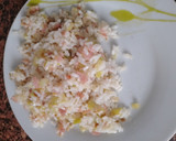 Foto del paso 2 de la receta: Arroz salteado con jamón y puerro