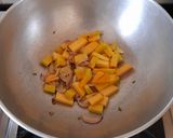 A picture of step 2 of Ladies Finger Pumpkin Fry.