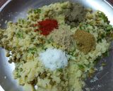 A picture of step 1 of Patoto sprouts tikki.