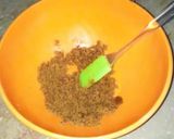 A picture of step 2 of No bake chocolate ceremal tart.