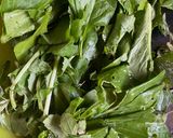 A picture of step 1 of Sarson da Saag & Makki ki Roti.