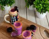 A picture of step 6 of Masala Jamun Shots.