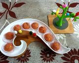A picture of step 3 of Carrot Laddu.