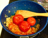 A picture of step 5 of Tomato Basil Sauce with Mascarpone & Parmesan Cheese.