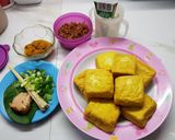 Foto langkah ke 1 dari resep Tahu Telor Kuah Opor Kuning.