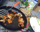 A picture of step 2 of Backed Pumpkin Cauliflower and Beans Tikka Roll.