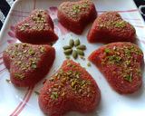 A picture of step 5 of Beetroot suji halwa.
