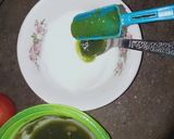 A picture of step 3 of Shredded chicken Ravioli with Coriander and yogurt Chutney.