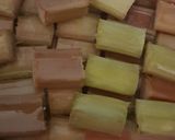A picture of step 1 of Rhubarb and Blackberry Oat Slices.
