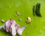 A picture of step 1 of Kathal bichi Chingri Bharta / Jackfruit seed Shrimp mash.