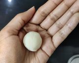 A picture of step 5 of Ammini kozhukattai, mini rice dumplings.