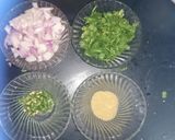 A picture of step 2 of Healthy chila with hari chutney and dahi.