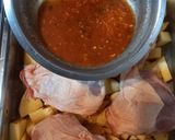Foto del paso 8 de la receta: Pollo al Horno con Papas con Salsa Fusión Gochujang