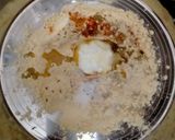 A picture of step 1 of Besan ke gatte ki sabji.