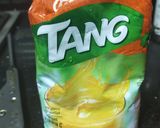 A picture of step 2 of Rooh Afza orange tang.
