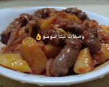 صورة لخطوة 4 من وصفة السجق بالبطاطس