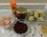 Foto del paso 1 de la receta: Timbal de alcachofas y langostinos con frutas del bosque