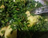 A picture of step 3 of Aloo methi.