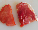 Foto del paso 2 de la receta: Filetes adobados de pechuga de pavo rellenos de jamón y queso