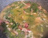 A picture of step 5 of Asparagus and Speck Risotto in a Parmesan Crust.