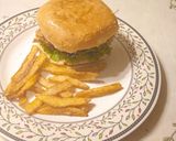 A picture of step 2 of Zinger burger.