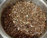 A picture of step 2 of Kelphool (banana flower) & Val bhaji.