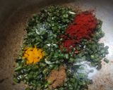 A picture of step 7 of French beans sabji.