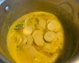 Gambar langkah 3 resipi Rebung Madu Masak Lemak ikan masin.