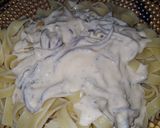 Foto del paso 12 de la receta: Fettuccine con cremoso de cabra con gulas y gambones