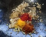 A picture of step 4 of Kundru curry.