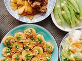 Đậu hũ chiên chà bông béo thơm cho bữa trưa ngon miệng