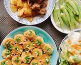 Hình bước làm 3 của món Đậu hũ chiên chà bông béo thơm cho bữa trưa ngon miệng