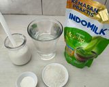 Foto langkah ke 1 dari resep Puding Matcha Latte ala Kafe Jepang.