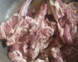 A picture of step 1 of Dhaba mutton karhai.