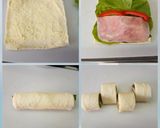 รูปขั้นตอนการทำที่ 2 ของ Ham Cheese Roll Sandwich