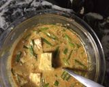 A picture of step 3 of Paneer hara payaza.