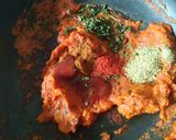 A picture of step 8 of Veg seekh kabab sizzler.