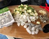 Hình bước làm 1 của món Súp đậu tương Hàn -Doenjang Jjigae