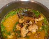 A picture of step 7 of Moong Dal with peas and cauliflower.