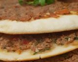 A picture of step 6 of Lahm Bi Ajeen (Middle Eastern Meat Pies).