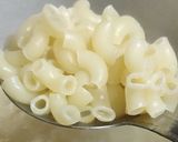 A picture of step 1 of Italian white sauce pasta.