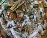 A picture of step 2 of Kurkuri Bhindi.