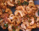 A picture of step 2 of Prawns in coconut curry.