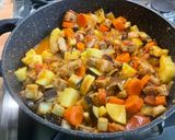 Une image de l'étape 24 de Sauté de porc mijoté au curry avec des légumes.
