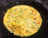 A picture of step 6 of Calcium Rich Methi Leaves Multigrain Dhebra Gujarati Style - Fenugreek Leaves Paratha.