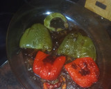 Foto del paso 3 de la receta: Cinta de lomo en escabeche con pimiento asado y papas fritas