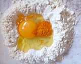 A picture of step 1 of Yellow hand made pasta.