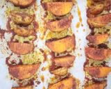 Foto del paso 6 de la receta: Lubina a la Plancha con Patatas Gajo al Horno y Mayonesa de Lima